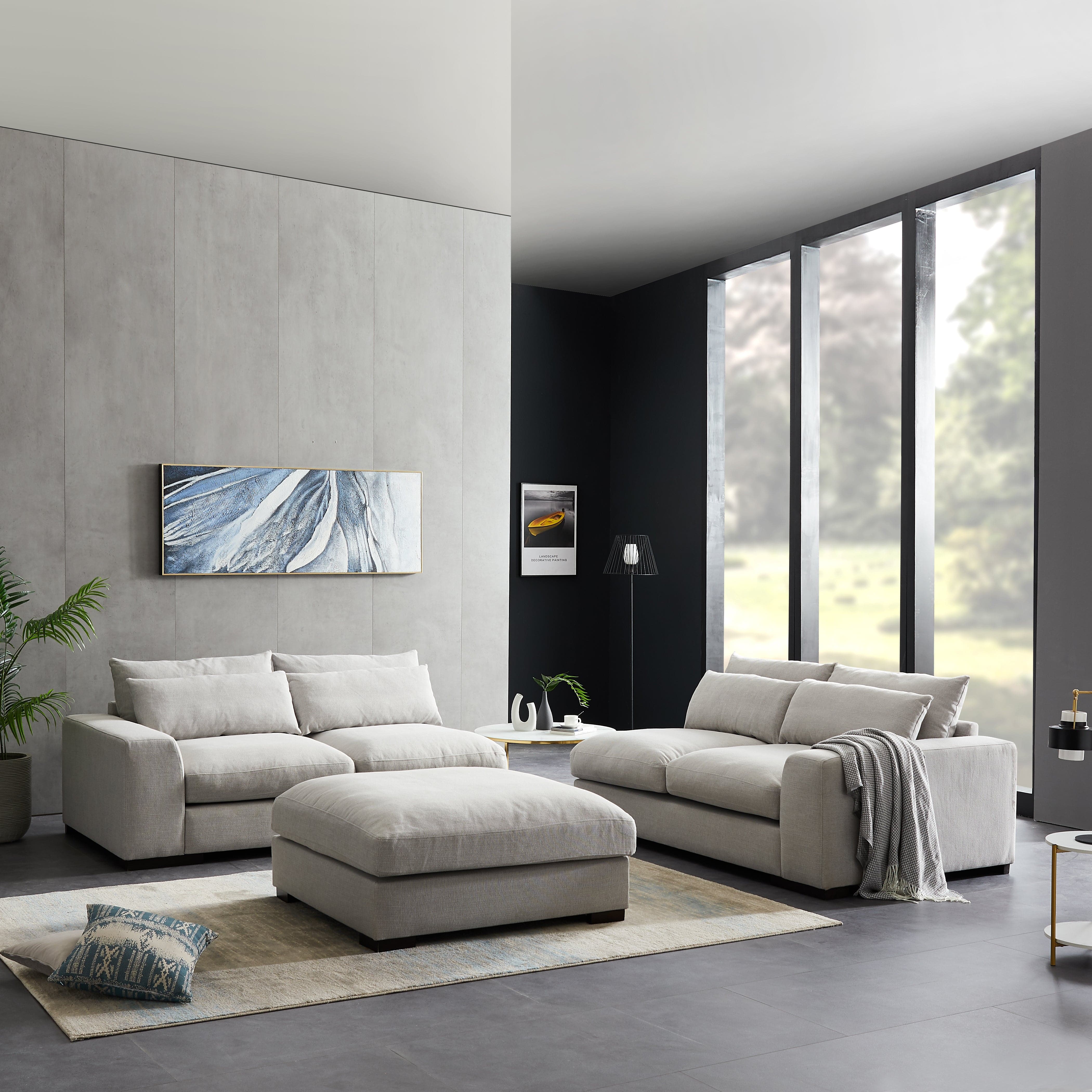- TFC&H Co. SOFA AND COMFORTABLE SECTIONAL SOFA - LIGHT GREY- Ships from The US - sectional at TFC&H Co.