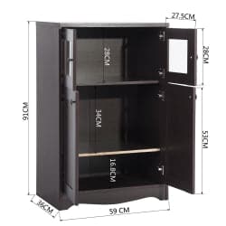 - TFC&H Co. Storage Display Glass Door Cabinet- Ships from The US - storage cabinet at TFC&H Co.
