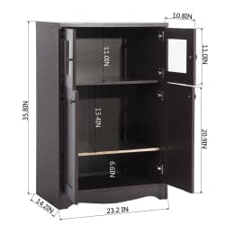 TFC&H Co. Storage Display Glass Door Cabinet- Ships from The US - storage cabinet at TFC&H Co.