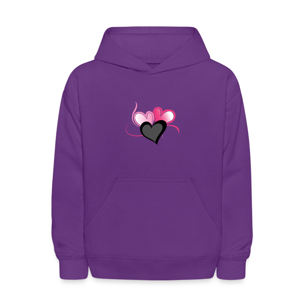 purple - Three Heart Cord Kids' Hoodie - Ships from The US - Kids Hoodie | LAT 2296 at TFC&H Co.