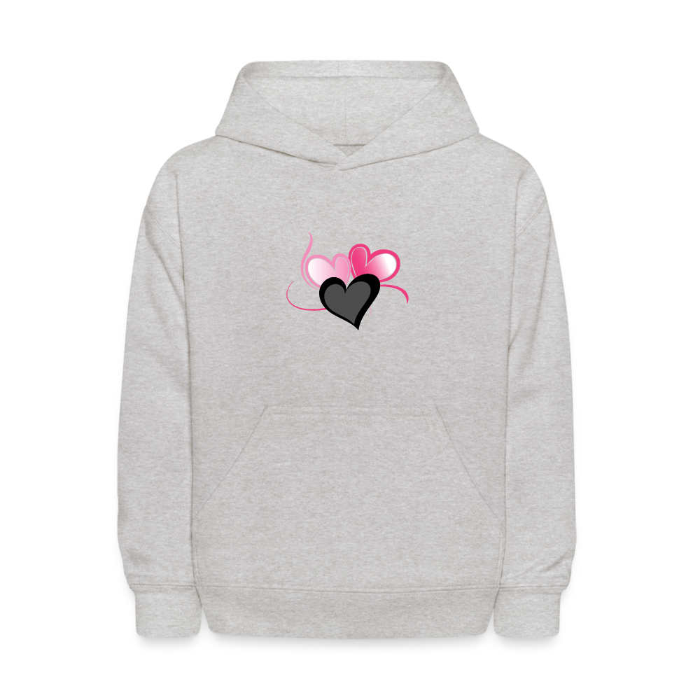 heather gray - Three Heart Cord Kids' Hoodie - Ships from The US - Kids Hoodie | LAT 2296 at TFC&H Co.
