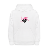 white - Three Heart Cord Kids' Hoodie - Ships from The US - Kids Hoodie | LAT 2296 at TFC&H Co.