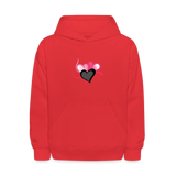red - Three Heart Cord Kids' Hoodie - Ships from The US - Kids Hoodie | LAT 2296 at TFC&H Co.