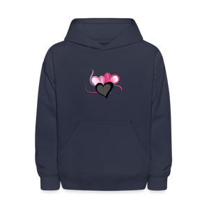 navy - Three Heart Cord Kids' Hoodie - Ships from The US - Kids Hoodie | LAT 2296 at TFC&H Co.