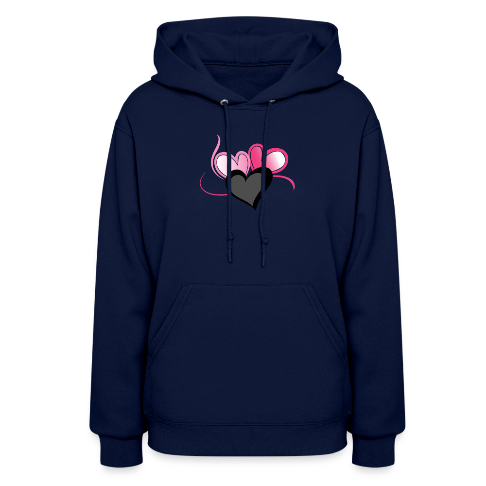 navy - Three Heart Cord Women's Hoodie - Ships from The US - Womens Hoodie | Jerzees 996 at TFC&H Co.