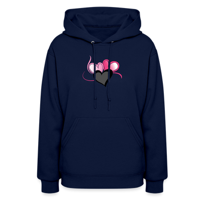 navy - Three Heart Cord Women's Hoodie - Ships from The US - Womens Hoodie | Jerzees 996 at TFC&H Co.