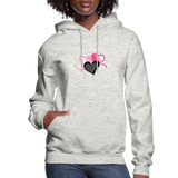heather oatmeal - Three Heart Cord Women's Hoodie - Ships from The US - Womens Hoodie | Jerzees 996 at TFC&H Co.