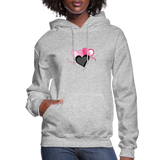 heather gray - Three Heart Cord Women's Hoodie - Ships from The US - Womens Hoodie | Jerzees 996 at TFC&H Co.