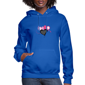 royal blue - Three Heart Cord Women's Hoodie - Ships from The US - Womens Hoodie | Jerzees 996 at TFC&H Co.