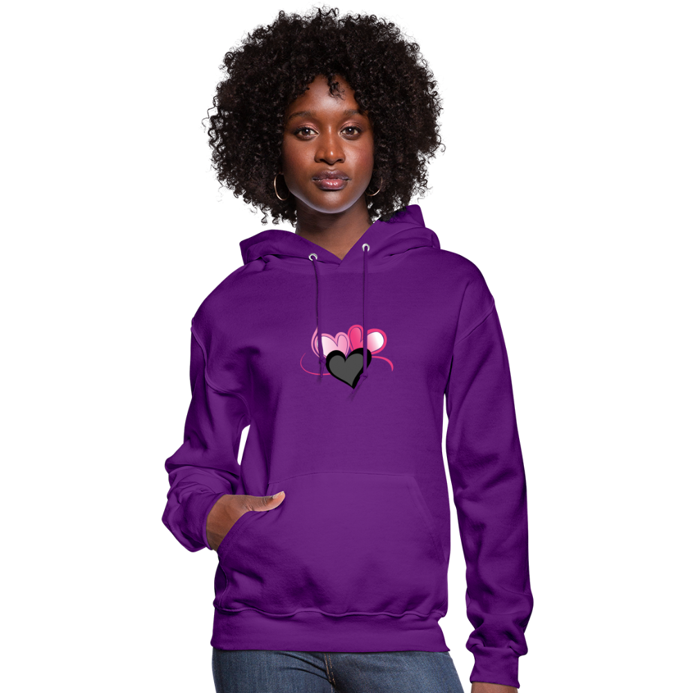 purple - Three Heart Cord Women's Hoodie - Ships from The US - Womens Hoodie | Jerzees 996 at TFC&H Co.