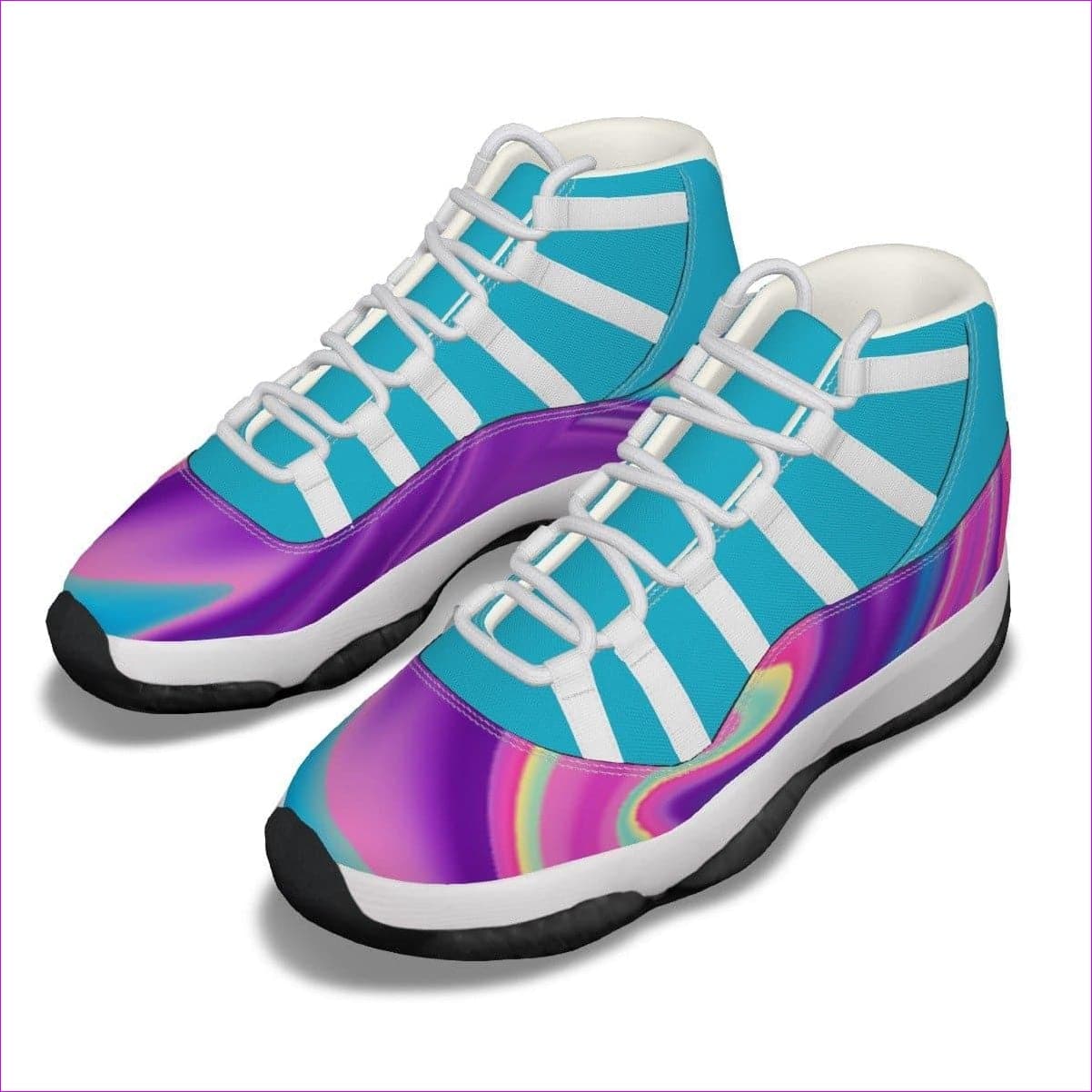 - Tie-Dye Cotton Candy Air Blue Women's High Top Basketball Shoes - womens high-top basketball sneaker at TFC&H Co.