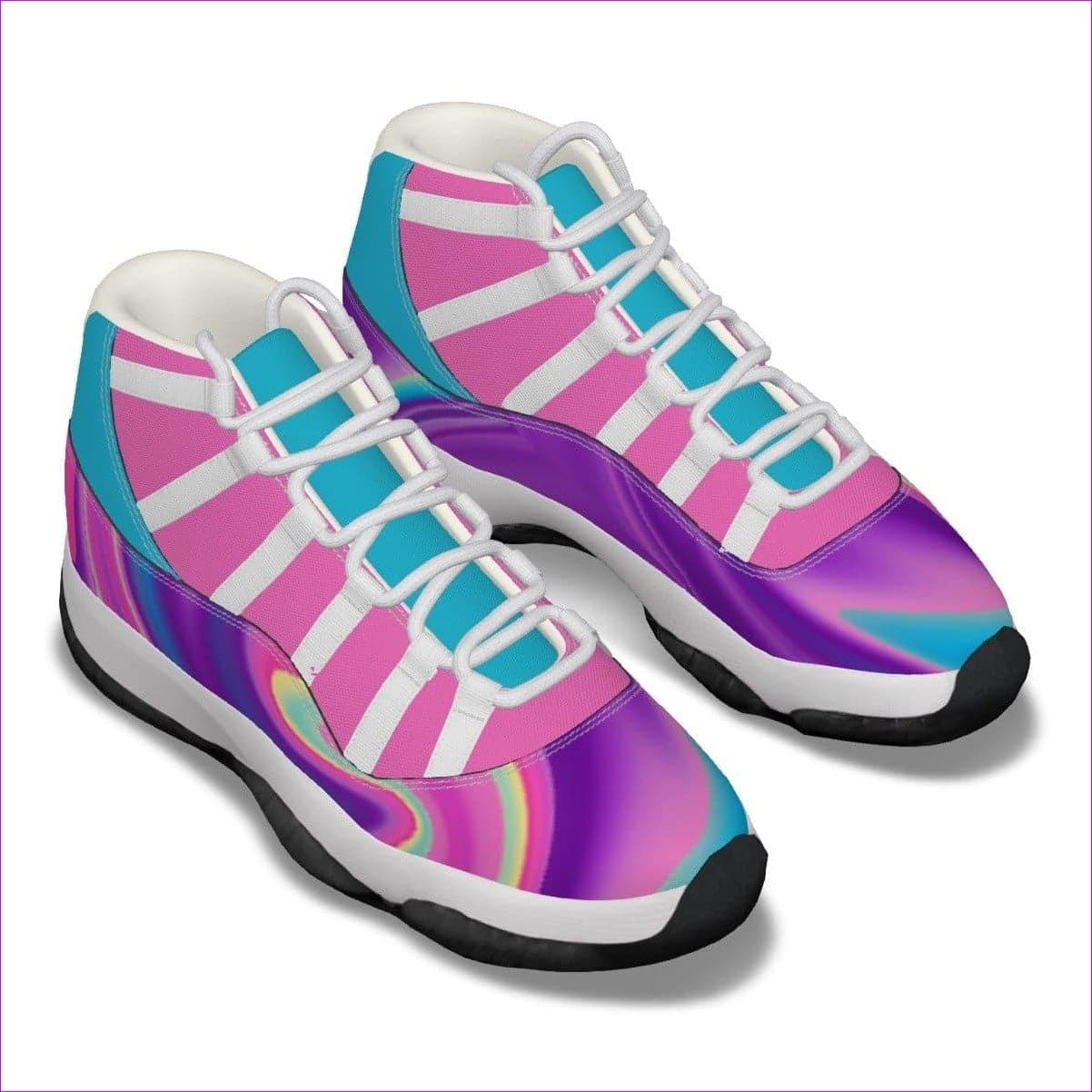 - Tie-Dye Cotton Candy Air Women's High Top Basketball Shoes - womens high-top basketball sneaker at TFC&H Co.