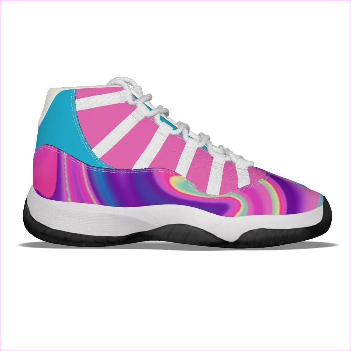 US12(EUR43) - Tie-Dye Cotton Candy Air Women's High Top Basketball Shoes - womens high-top basketball sneaker at TFC&H Co.