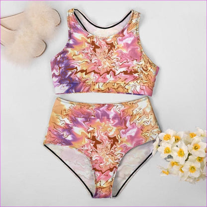 Tie-Dye Ladies Two Piece Swimsuit - women's two-piece swimsuit at TFC&H Co.