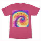 Hot Pink Tie-Dye Moon Classic Adult T-Shirt - Unisex T-Shirt at TFC&H Co.