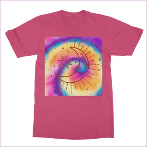 Hot Pink - Tie-Dye Moon Classic Adult T-Shirt - Unisex T-Shirt at TFC&H Co.