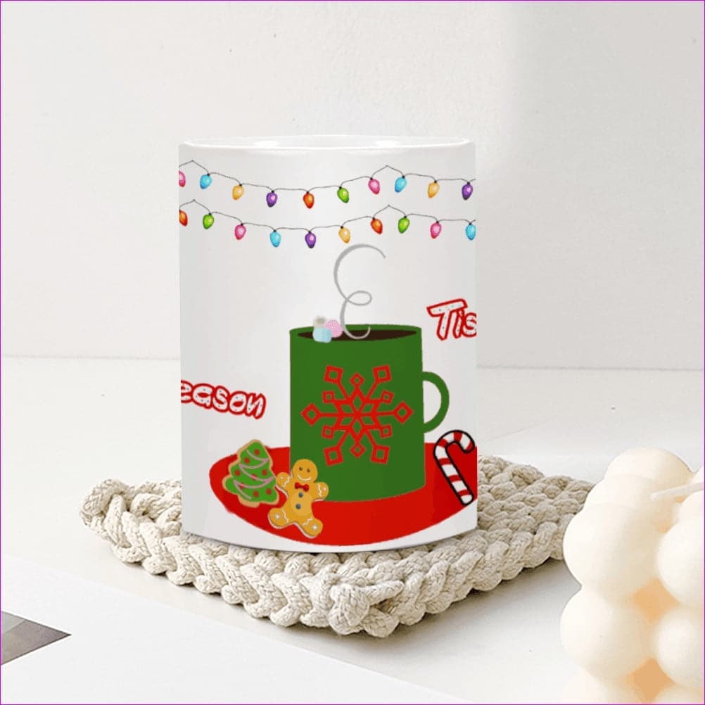 Tis The Season [Made in USA] Christmas Ceramic Full Wrap Print Coffee Mug - mug at TFC&H Co.