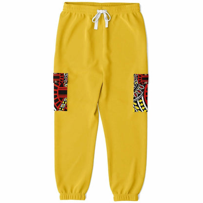 Top Deck Premium Unisex Cargo Sweatpants - Mustard - Fashion Cargo Sweatpants - AOP at TFC&H Co.