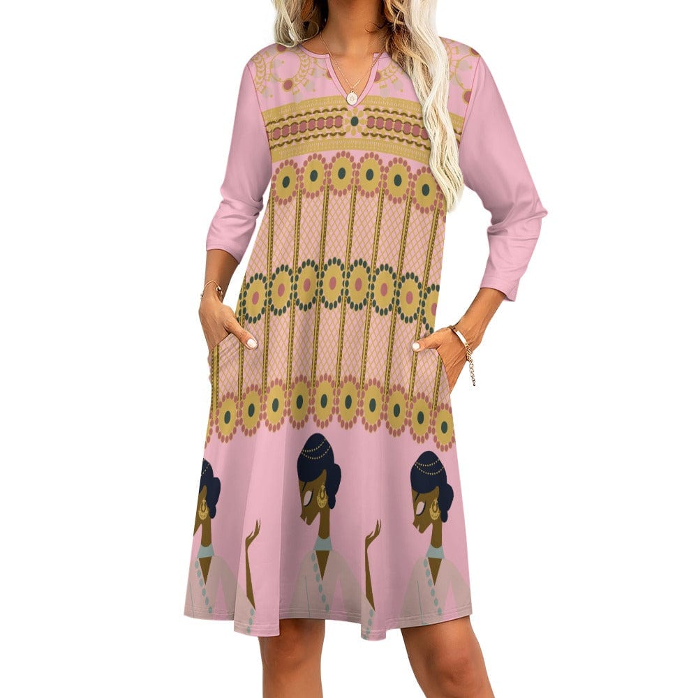 - Touch of India 7-point sleeve dress - 4 colors - womens dress at TFC&H Co.