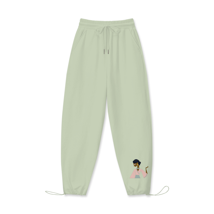 Tender Greens - Touch of India Women's 100% Cotton Drawstring Hem Sweatpants - womens sweatpants at TFC&H Co.
