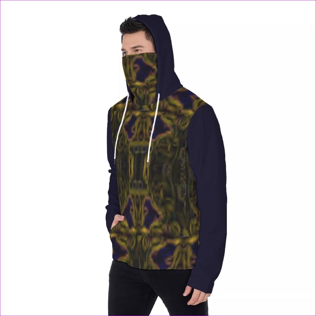 - Tribalist 2 Men's Fur Lined Pullover Hoodie With Mask - Mens Hoodies at TFC&H Co.