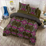 Black - Tribalist Four-piece Duvet Cover Set - duvet set at TFC&H Co.