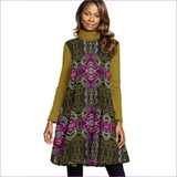 multi-colored - Tribalist Women's High Neck Dress With Long Sleeve - womens dress at TFC&H Co.