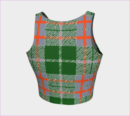 Tribute to Plaid Crop Top - Green - women's crop top at TFC&H Co.