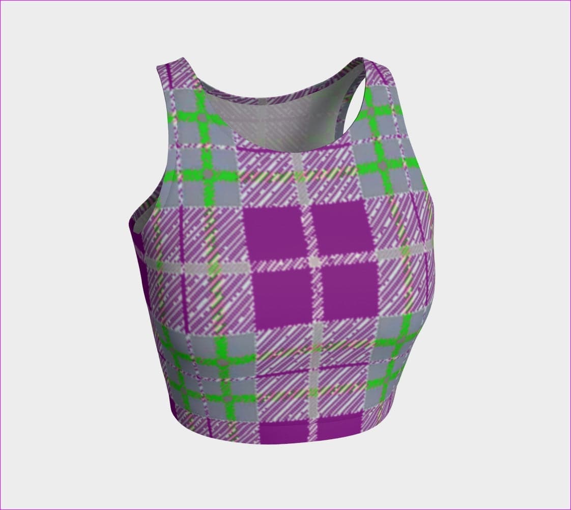 - Tribute to Plaid Crop Top - Purple - womens crop top at TFC&H Co.