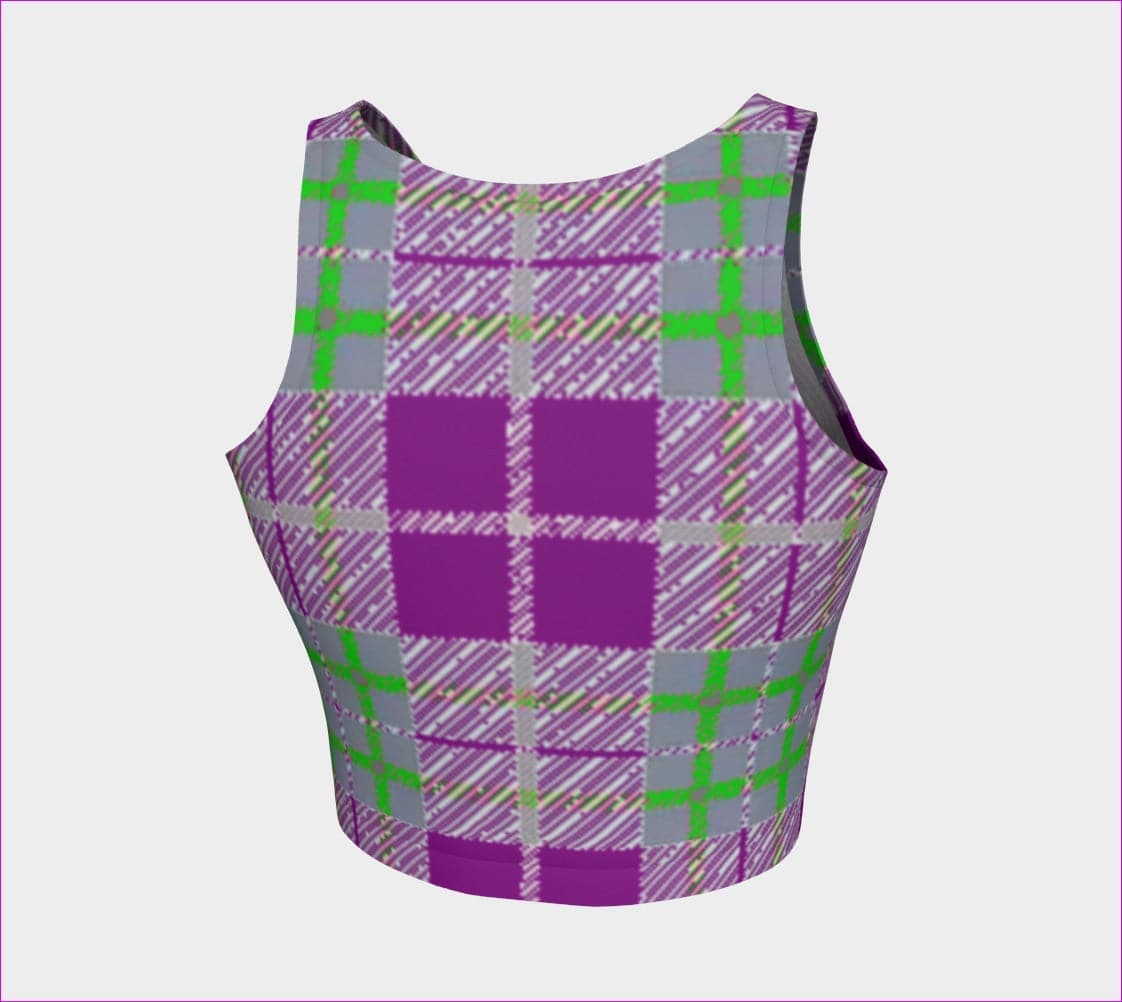 Tribute to Plaid Crop Top - Purple - women's crop top at TFC&H Co.