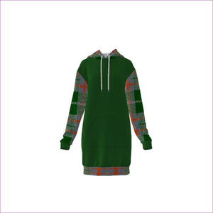 - Tribute to Plaid Hooded Sweatshirt Dress - green - womens hoodie dress at TFC&H Co.