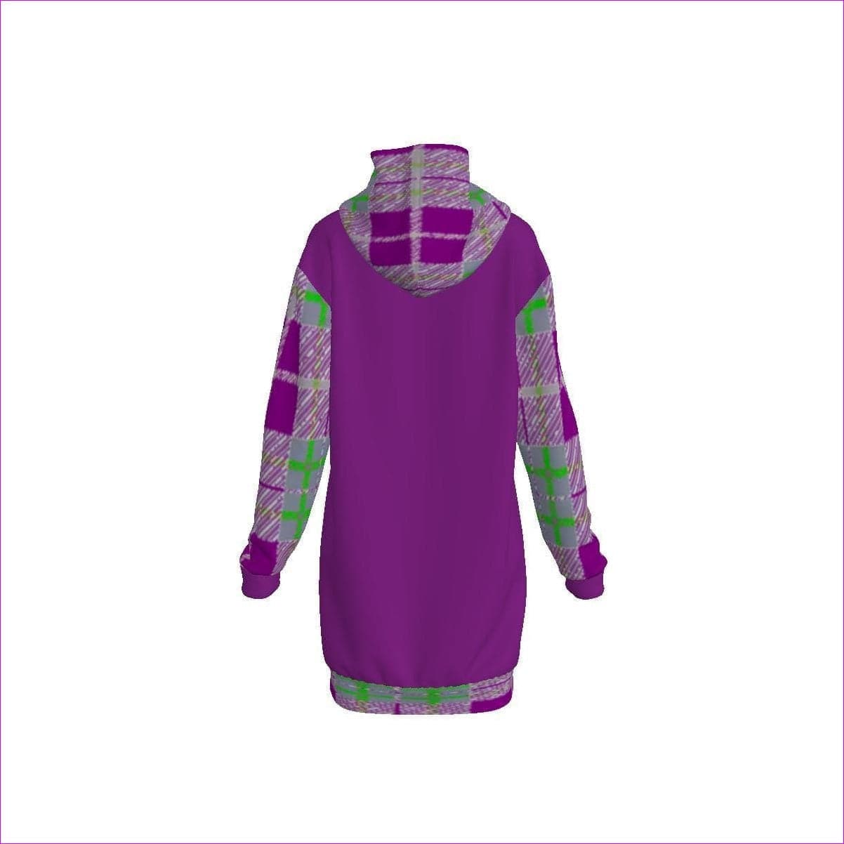 Tribute to Plaid Hooded Sweatshirt Dress - purple - women's hoodie dress at TFC&H Co.