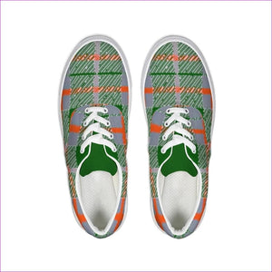 - Tribute to Plaid Lace Up Canvas Shoe - womens shoe at TFC&H Co.