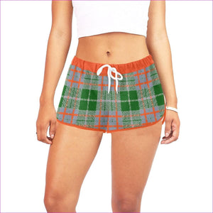 Tribute to Plaid - Green Women's All Over Print Casual Shorts (Model L19) Tribute to Plaid Tease Shorts - women's shorts at TFC&H Co.