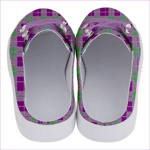 - Tribute to Plaid Women's Half Slippers - Purple - womens shoe at TFC&H Co.