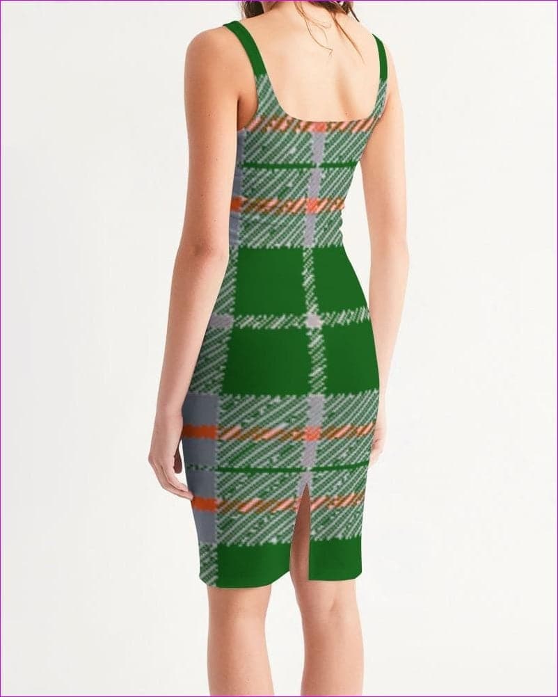 Tribute to Plaid Women's Midi Bodycon Dress - women's dress at TFC&H Co.