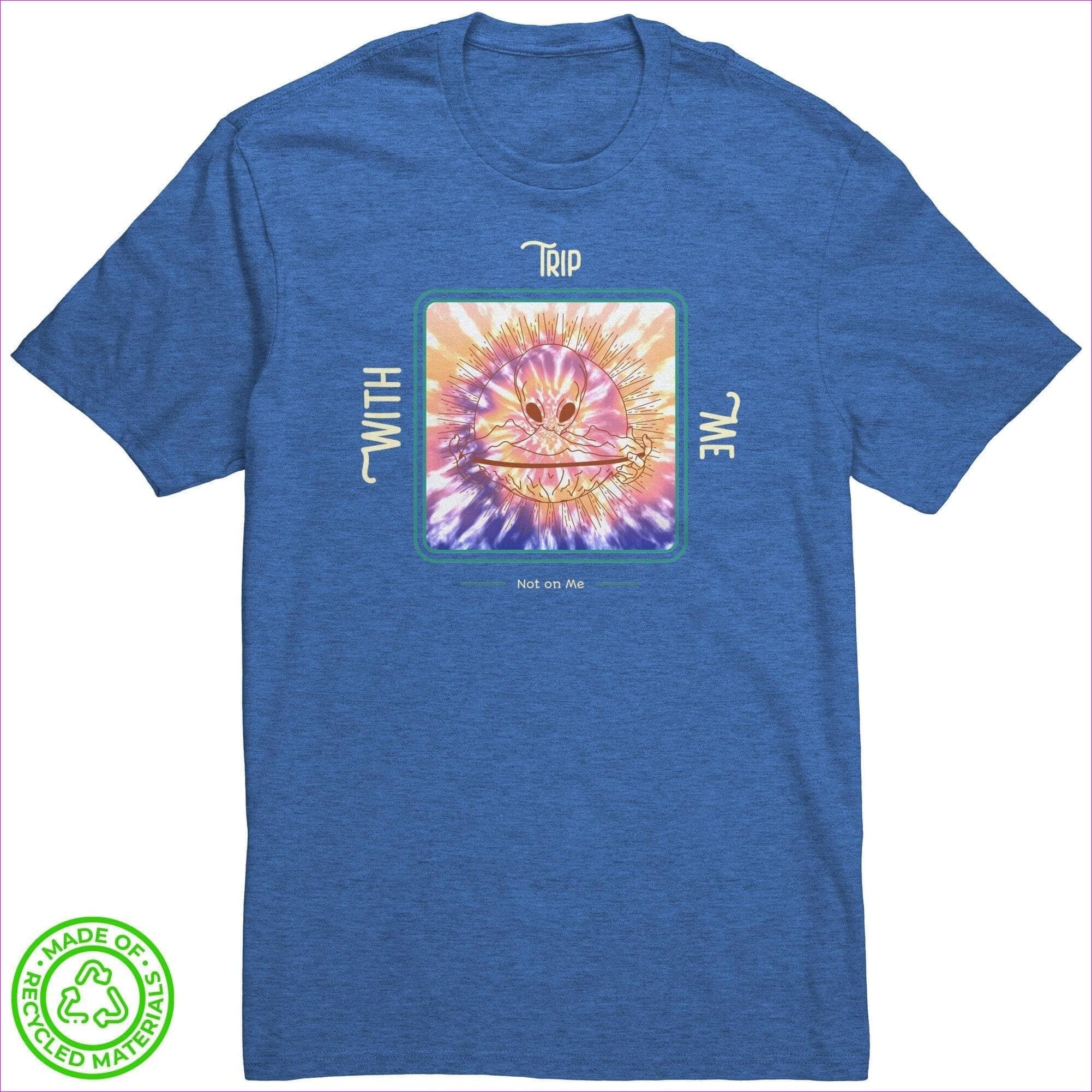 Blue Heather - Trip with Me Not On Me Recycled Fabric Unisex Tee - Unisex T-Shirt at TFC&H Co.