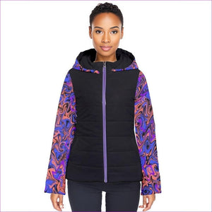 Trip2 - Trip Women's Hooded Puffer Jacket - coat at TFC&H Co.