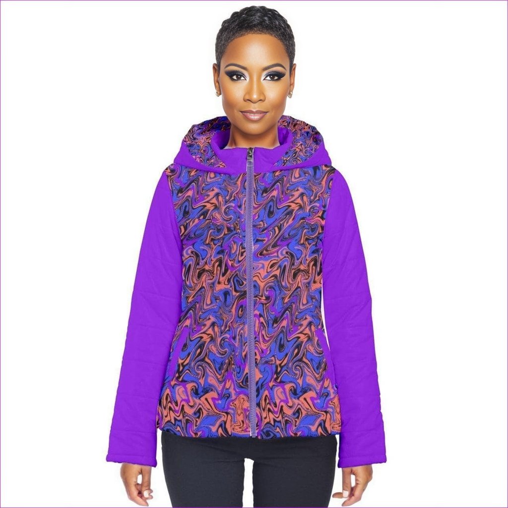 Trip - Trip Women's Hooded Puffer Jacket - coat at TFC&H Co.