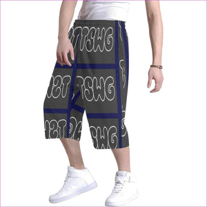 TSWG (Tough Smooth Well Groomed) Bubble - Blue Men's All Over Print Baggy Shorts (Model L37) - TSWG (Tough Smooth Well Groomed) Bubble Baggy Shorts - mens shorts at TFC&H Co.