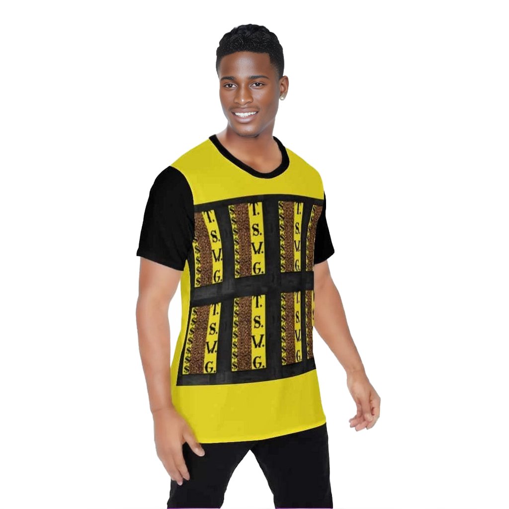 TSWG (Tough Smooth Well Groomed) Money Men's O-Neck T-Shirt - Yellow - Men's T-Shirts at TFC&H Co.