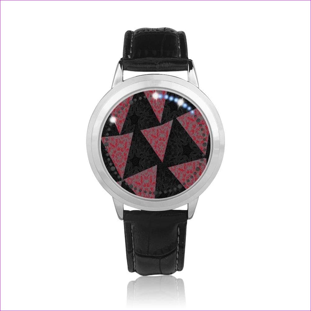 White LED Display - diameter - 43mm TSWG (Tough Smooth Well Groomed) Red Snakeskin Time Collection - watch at TFC&H Co.