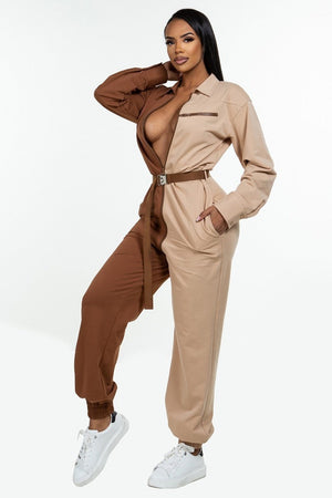 - Two Toned Oversized Cozy Jumpsuit - 2 colors - ships from The US - womens jumpsuit at TFC&H Co.