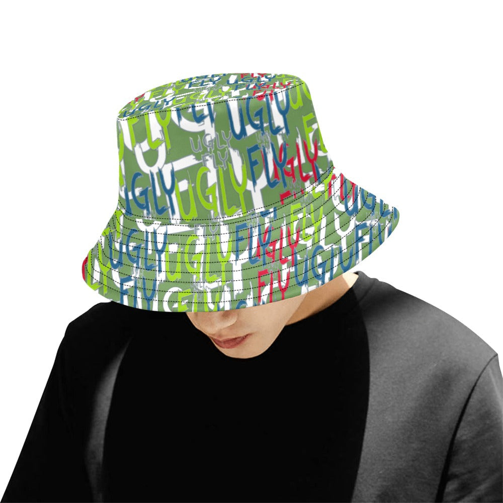 ONE SIZE UGLY FLY - MOSS MEN'S ALL OVER PRINT BUCKET HAT - Ugly Fly Bucket Hat -5 colors - Bucket Hat at TFC&H Co.