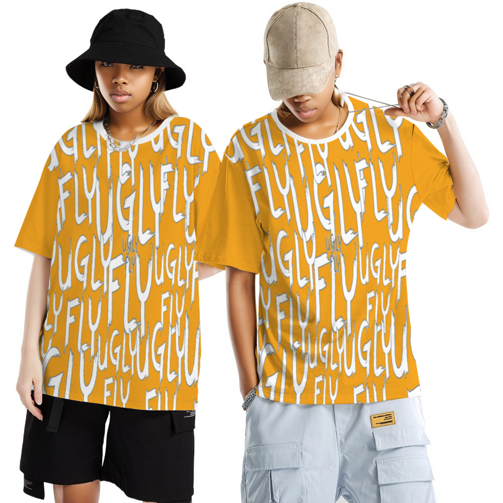 - Ugly Fly Fleece Milk Silk Fabric Unisex Short Sleeve T-Shirt -Orange - unisex t-shirt at TFC&H Co.