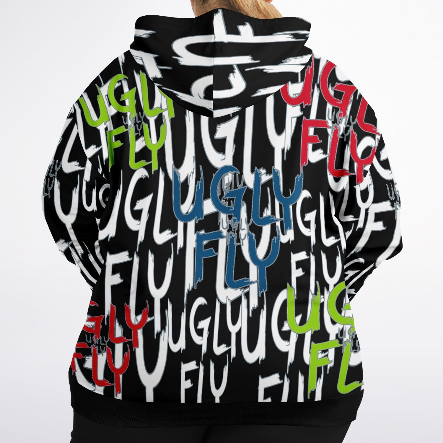 - Ugly Fly Premium Fashion Voluptuous (+) Plus-size Ziphoodie - Fashion Plus-size Ziphoodie - AOP at TFC&H Co.