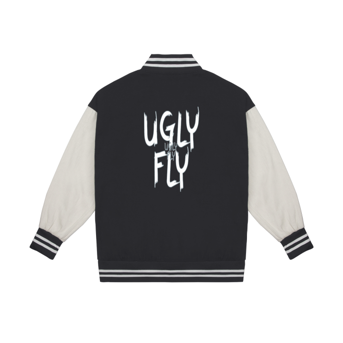 - Ugly Fly Unisex Colorblock Denim Bomber Jacket - unisex denim jacket at TFC&H Co.