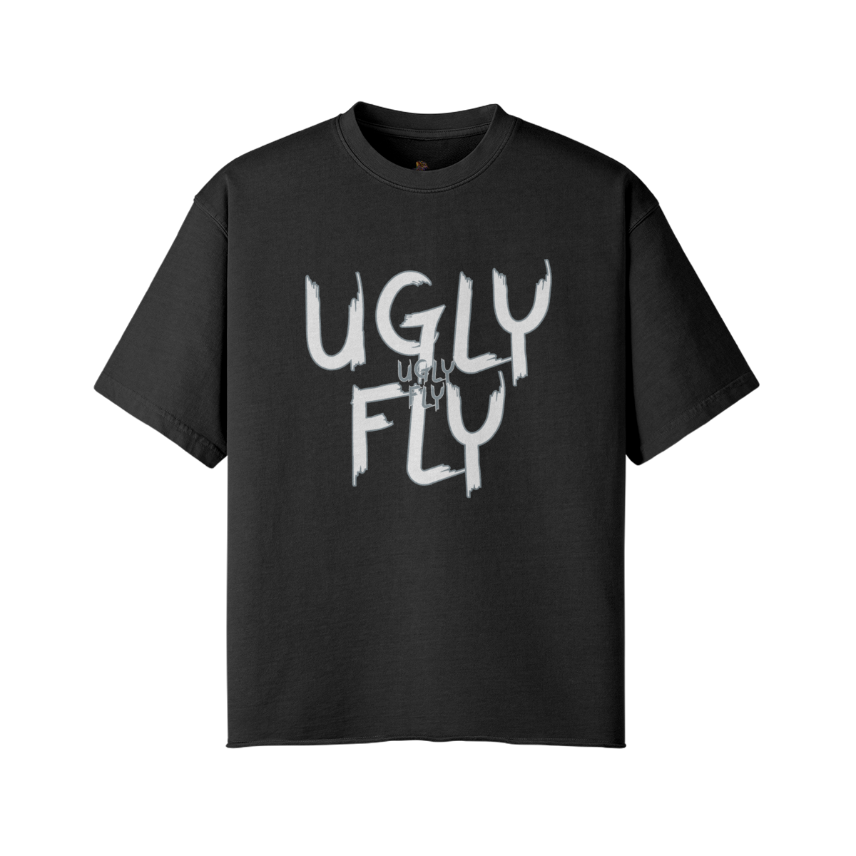 Snow Wash - Ugly Fly Unisex Faded Raw Hem T-shirt - Unisex T-Shirt at TFC&H Co.