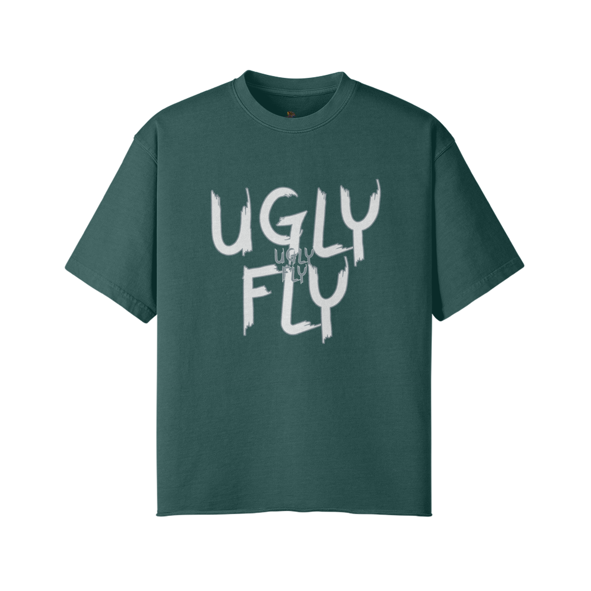 Vintage Green - Ugly Fly Unisex Faded Raw Hem T-shirt - Unisex T-Shirt at TFC&H Co.