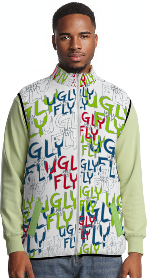 - Ugly Fly Unisex Windproof Full-Zip Bubble Cotton Vests - unisex vest at TFC&H Co.